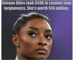 Roseanne Barr 'goes mad' as Simone Biles, worth $14 million, but still took  $44K in student loan forgiveness: “Why are we giving taxpayer funds to  millionaires 🤑💰?”  https://news.usadiscoverer.com/roseanne-barr-goes-mad-as-simone-biles-worth-14  ...