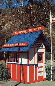 United States Smallest Post Office Wheeler Springs Ca Postcard Post Office Around The Worlds Post Box