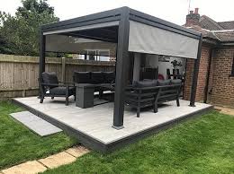 3 6m X 3 5m Knightsbridge Galaxy Vented Roof Gazebo Meredew Stores Teak Garden Furniture Rattan Patio Furniture Metal Outdoor Furniture