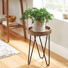 Better Homes Gardens Wood Plant Stand Mutliple Colors 13 In Dia X 18 In H Walmart Com In 2021 Wood Plant Stand Plant Stand Indoor Plant Stand