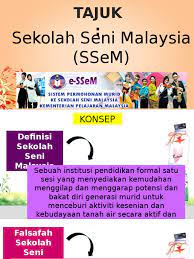 Tarikh buka permohonan sekolah seni. Sekolah Seni Malaysia