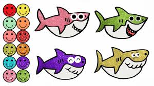Baby Shark Para Colorear