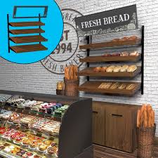 Lozier Slotted Wall Standard Bakery Coffee Shop Display Kit 48 X 96 W Retail Wall Displays Coffee Shop Bread Display