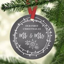 First Christmas As Mr Mrs Ornament Chalkboard First Christmas Christmas Ornaments Cute Christmas Ideas