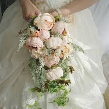 Most of our customers are brides having diy wedding flowers. Waterfall Silk Peony Wedding Flowers Bouquet For Bridal Bouquets Vintage Ivory Pink Artificial Flowers Mariage Bride Bouquet Wedding Bouquets Aliexpress