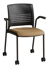 Strive 4 Leg With Upholstered Seat Cantilever Arms Plus Casters Seating Chair High School Library