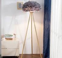 Hotel Project Metal Standing Lamp Luxury Living Room Feather Standing Light  Minimalist Design Nordic LED Floor Lamp