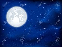 Download night sky stars with milky way on mountain background on dark blue sky stock photo and explore similar images at adobe stock. Night Background Shining Stars And Moon On Dark Blue Sky Illustration Royalty Free Cliparts Vectors And Stock Illustration Image 12445837