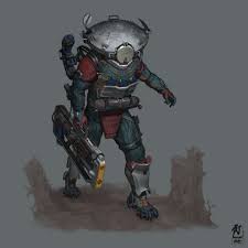 Artstation Frontier Red Soviet Fireteam Grenadier William Bao Concept Art Characters Character Design Sci Fi Concept Art