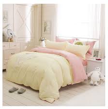 Low to high popularity new position. Liv Ethete Pale Yellow And Pink Solid Bedding Set Comforter Duvet Cover Active Printing Set Bed Linen Home Textiles Multi Sizes Bedding Sets Aliexpress