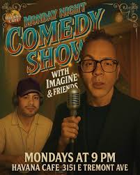 Don't miss our Monday Night Comedy Show with Imagine and Friends every  Monday at 9 PM with music by @djrico_star! @imaginecomedian is bringing  talent from around the country each week, so come