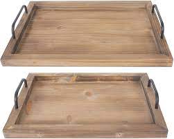 Antiquefarmhouse features unique farmhouse style décor, vintage reproductions and home decor design sales up to 80% off retail. Amazon Com Besti Rustic Vintage Food Serving Trays Set Of 2 Nesting Wooden Board With Metal Handles Stylish Farmhouse Decor Serving Platters Large 15 X2 X11 Small 13