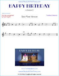 Our song starts on g. Happy Birthday Flute Sheet Music