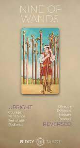 The guideline of nine of wands deviant moon tarot. Nine Of Wands Tarot Card Meanings Biddy Tarot Wands Tarot Biddy Tarot Nine Of Wands