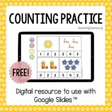 Digital Counting Activities Using Google Slides And Seesaw Google Classroom Kindergarten Google Classroom Activities Digital Learning Activities