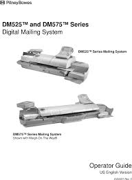 Pitney Bowes Inc Postal Equipment Dm525 Users Manual Sv62201