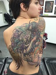 The tattoo clinic is the premier tattoo and piercing studio in the baton rouge area. Cosmic Lion Back Piece By Callie Formerly Of High Resolution Tattoo In Baton Rouge La Tattoos