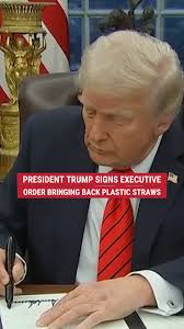 I don't think that plastic's going to affect a shark very much ... as  they're munching their way through the ocean." President Trump signs an  executive order directing the government to start