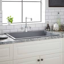 New listing12 inches marble kitchen sink white mop random art hallway counter top for home. Signature Hardware 433429 Algren 33 Drop In Build Com Composite Kitchen Sinks Granite Composite Sinks Kitchen Remodel