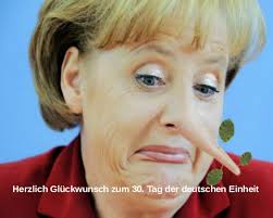 Seine nase wächst immer dann, wenn er lügen erzählt. Merkel Mit Pinocchio Nase Human Dignity