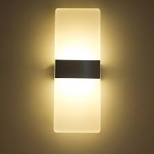 Lightess Wall Light Led Acrylic Wall Sconce Modern Rectangle Night Light Lamp Lighting Fixture For Home Decoration 6w Warm White Lightess Com