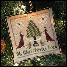 oh christmas tree sampler tree cross stitch chart