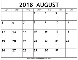 August 2018 Calendar 2018 Calendar Template August Calendar Calendar Template
