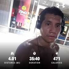 Houston neighborhood run with Scilian flag