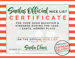 Nice certificate with abstract shapes vector free download. Santa S Nice List Free Printable Las Vegas Fit Mom