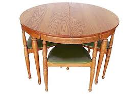 Mid Century Modern Puzzle Table Tripod Chairs Danish Modern Dining Set Dining Table Chairs Vintage Decor