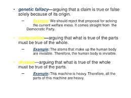 Image result for genetic fallacy examples