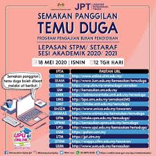 Buat calon yang memohon kursus pengajian yang bertemuduga melalui permohonan upu, berikut adalah panduan membuat semakan panggilan temuduga upu 2020 online. Semakan Panggilan Temu Duga Bagi Berita Rtm Sabah Facebook