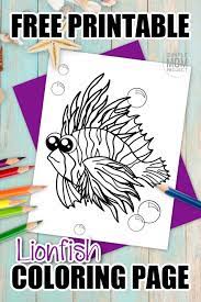 Download Free Printable Lionfish Coloring Page Simple Mom Project