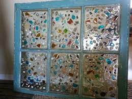 Pin Inspiration Old Window Resin Shells And Sea Glass No Dyi Directions Sea Glass Crafts Sea Glass Window Art Glass Window Art