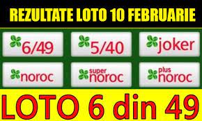 Loteria romana organizeaza duminica, 26 februarie, tragerea speciala joker de dragobete pentru care suplimenteaza fondul de castiguri al categoriei i cu suma de 50.000 de lei. Update Rezultate Loto 10 Februarie 2019 Numerele Extrase La Loto 6 Din 49 Joker Noroc Super Noroc Noroc Plus