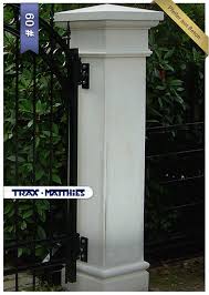 Eleganter Zaunpfeiler Concrete Gate Posts Bau Haus Garten Pfeiler Exterior Moderner Zaun Betonzaun Bauernhof Zaun