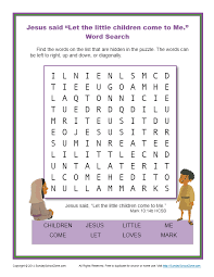 Welcome to our coloring pages. Let The Children Come To Me Word Search Bible Activities
