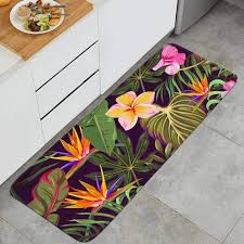 Check spelling or type a new query. Amazon Com Kitchen Mat Kitchen Rugs Cushioned Chef Soft Non Slip Rubber Back Floor Mats Washable Oil Proof Doormat Bathroom Runner Area Rug Carpet 17 7 X 47 2 Tropical Floral Strelitzia Natural Home Kitchen