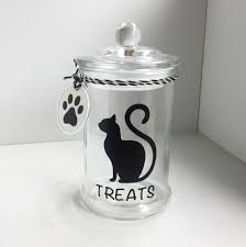 Personalized Cat Treat Jar Cat Treat Container Cat Etsy In 2020 Diy Cat Treats Treat Jars Dog Treat Jar