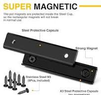 DIYMAG Black Strong Neodymium Rectangular Pot Magnets with Counter Bore,  80LBS(36 KG) Pulling Force Countersunk Hole Magnets with Mounting Screws -  ...