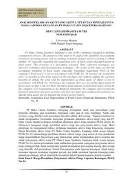 Dalam hal ini, yang dimaksud dengan perusahaan jasa adalah perusahaan yang bergerak khusus menangani atau memberikan layanan di bidang penjualan jasa atau keahlian. Analisis Perlakuan Akuntansi Aktiva Tetap Dan Penyajiannya Free Download Pdf