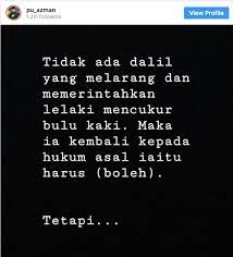 Cukur bulu kaki biar nggak tumbuh lagi ada triknya. Isu Hukum Mencukur Bulu Kaki Lelaki Tular Di Media Sosial Ini Penjelasan Pu Azman