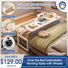 Odoroku Adjustable Overbed Table With
