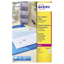 21 labels per a4 sheet. Avery Laser Address Labels 21 Per Sheet Clear Pk 525 L7560 25