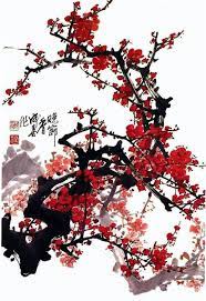 山路梅花 作者为清代文学家冯山 姐不是传说采集到花鸟 438图 花瓣 plum blossom painting cherry blossom art flower painting