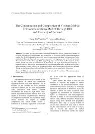 Contact telco malaysia on messenger. Pdf The Concentration And Competition Of Vietnam Mobile Telecommunications Market Through The Hhi And The Elasticity Of Demand