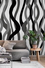 Abstract Black And White Wall Design Waves Vertical Black White Wallpaper White Wallpaper White Walls Black And White Wallpaper