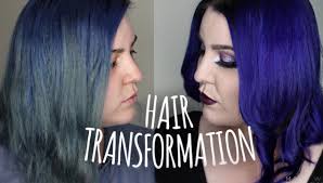 Exclusive vs precisionmix color creme hair dye formulas are mixed to calibrate the right blend of pigments, incorporating salon expertise into every box our number 8 is famous midnight blue black permanent hair color by ion. Hair Transformation Blue Purple Youtube
