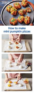 How To Make Mini Pumpkin Pizzas Recipe Healthy Halloween Food Halloween Food For Party Halloween Pizza