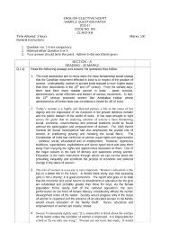Aqa language paper 2 question 5 (grade 9 student). Cbse Sample Question Papers For Class 12 English Elective Mock Paper 2